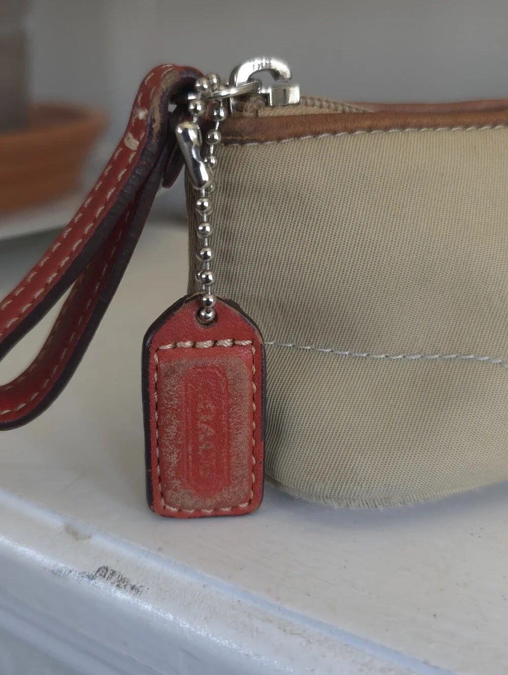 Coach Vintage Rare  Leatherware Est.1941 Nylon Cosmetic Pouch Released In 2005